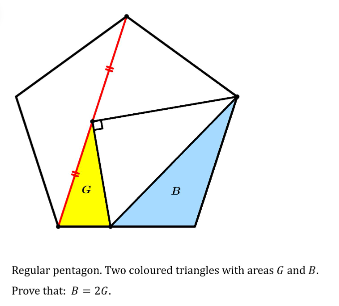 Pentagone et deux triangles